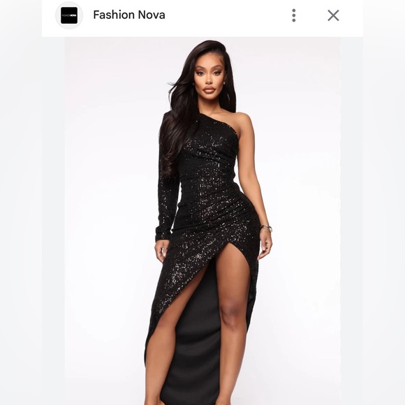 Fashion Nova Sequin Black Maxi Dress - Picture 4 of 4